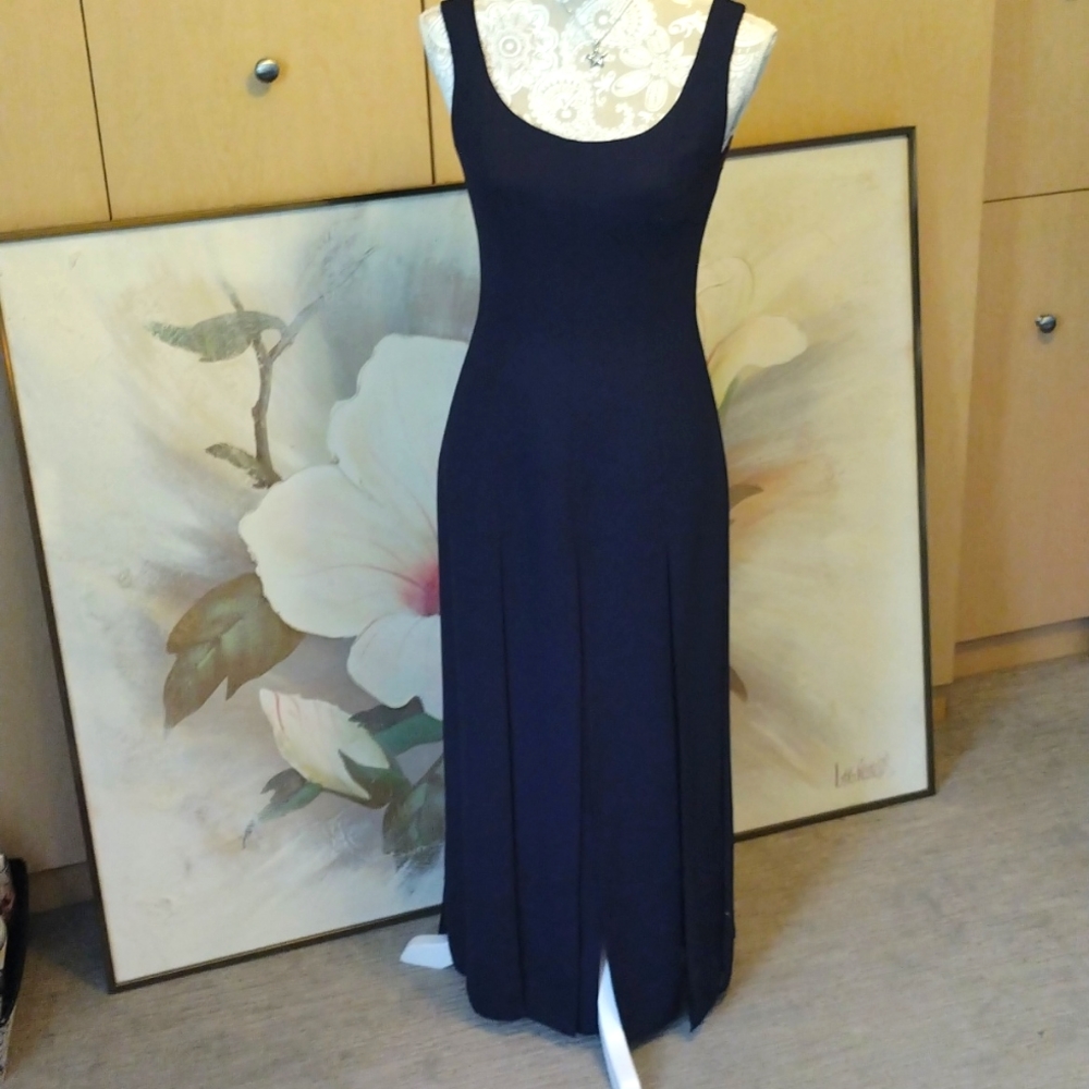ABS Elegant Navy Long Dress